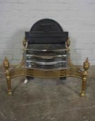 Art Deco Style Brass Mounted Electric Fire, 70cm high, 71cm wide