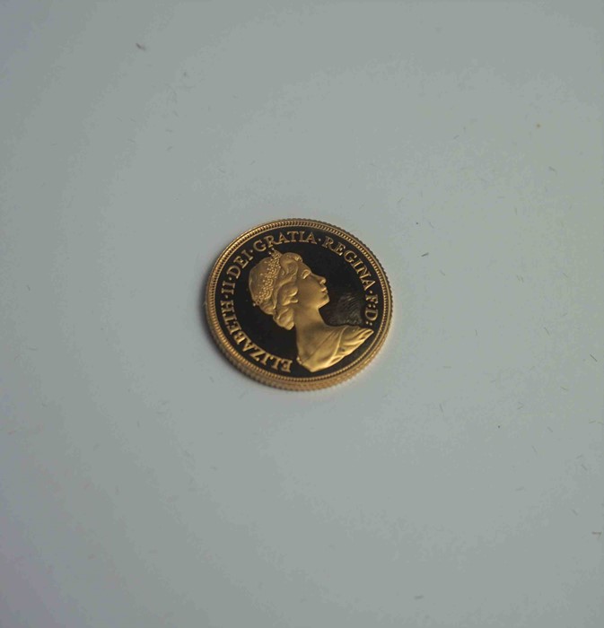 1981 Proof Sovereign Gold Coin, Queen Elizabeth II Bust to the Obverse, With Britannia to the - Image 2 of 4