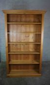 Large Pine Open Bookcase by Farmhouse, 204cm high, 120cm wide, 32cm deep