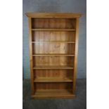 Large Pine Open Bookcase by Farmhouse, 204cm high, 120cm wide, 32cm deep