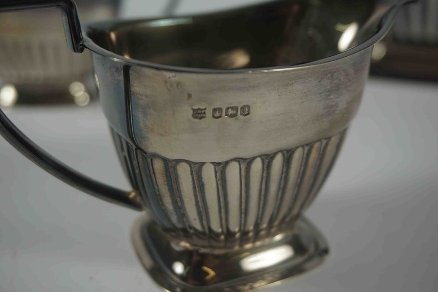 Silver Three Piece Tea Service, Hallmarks for E H Parkin & Co Sheffield, Comprising of a Tea Pot, - Image 5 of 5