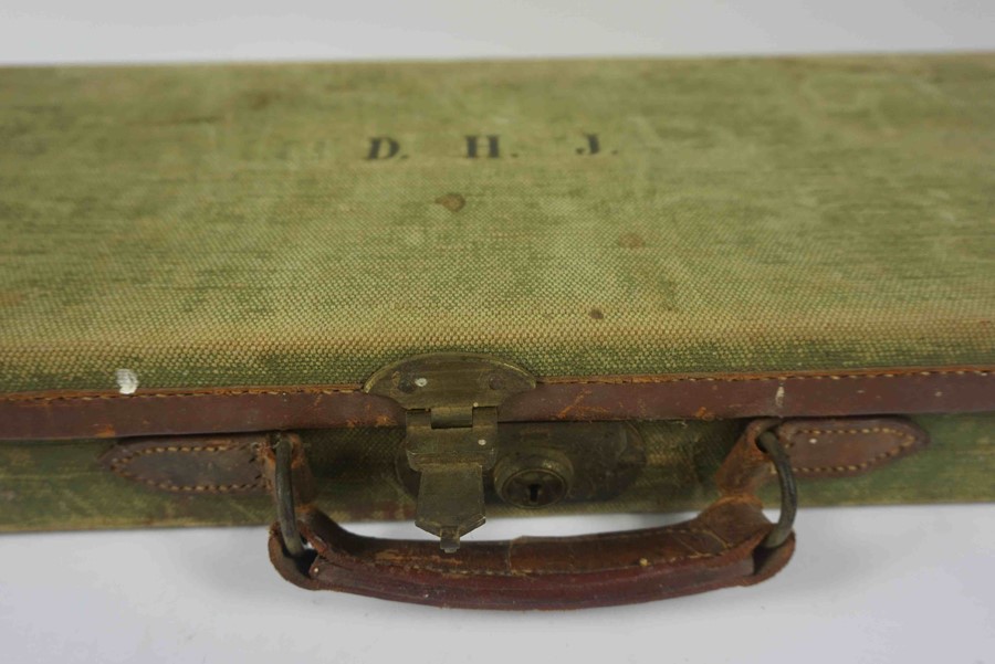 Vintage Army Style Canvas Gun Case, Having label to the fitted interior for Alexander Martin, - Image 3 of 4