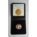 1982 Proof Sovereign Gold Coin, Queen Elizabeth II Bust to the Obverse, With Britannia to the