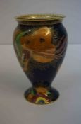 Carlton Ware Art Deco "New Chinese Bird and Cloud" Lustre Vase, Decorated with Exotic Birds in