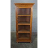 Pine Display Cabinet, Having a Glazed Door enclosing a Shelved interior, 144cm high, 63cm wide, 37cm