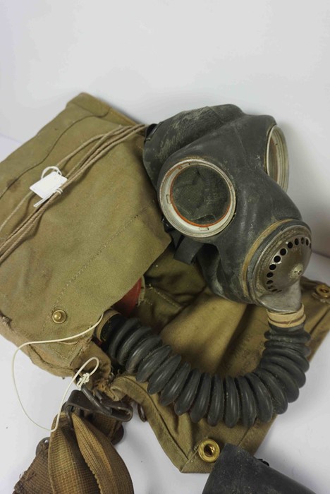 Three Military Issue Gas Masks, With Canvas Carry Satchels, (3) - Image 3 of 4