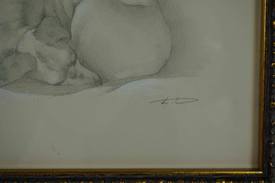 Laura Cullen (Irish, B.1997) "English Pointer Sleeping", graphite, signed to lower right, 16cm x - Image 4 of 5