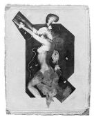 Denise Zygadlo SSA BA(Hons) (British, B.1954) "Reveil", collage - transfer print on linen, signed,