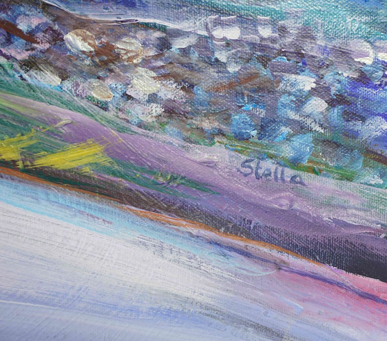 Stella Rose Bell (English) "The Gathering Storm", acrylic on canvas, signed to lower right, initials - Image 4 of 4