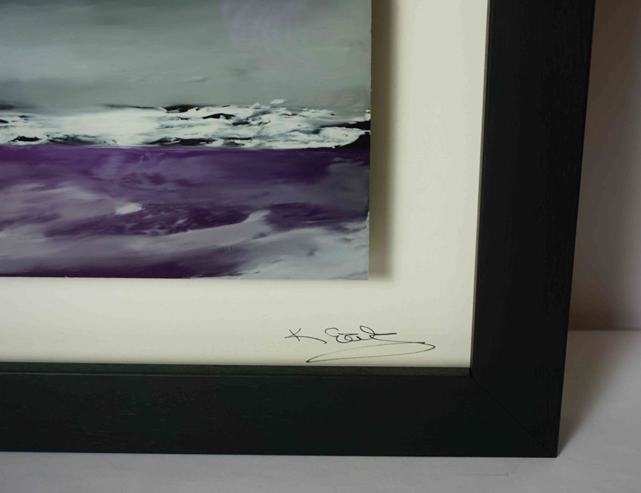 Ken Cowins (English, B.1955) "Lochs View", acrylic on glass, signed to lower right on border, - Image 3 of 5