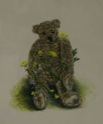 Jane Harbottle (British, B.1963) "Humphrey Buttercup Bear", gouache on watercolour board, signed,