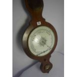 Georgian Rosewood Wall Barometer, Approximately 100cm high, a/f