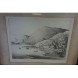 Peter Graham "Loch Long - Kilcreggan" Drypoint, 15.5cm x 19.5cm