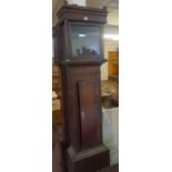 George III Oak Longcase Clock Case, Can fit an 11-12 inch dial, 212cm high