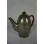 Tudric Pewter Coffee Pot, Stamped No 01455 to underside, 18cm high