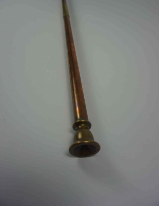 Copper Hunting Horn, Having Brass mounts, 104cm high - Image 5 of 5