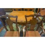 Modern Dining Table with Four Chairs, Table 79cm high, 135cm long, 91cm wide, Also with a Drop