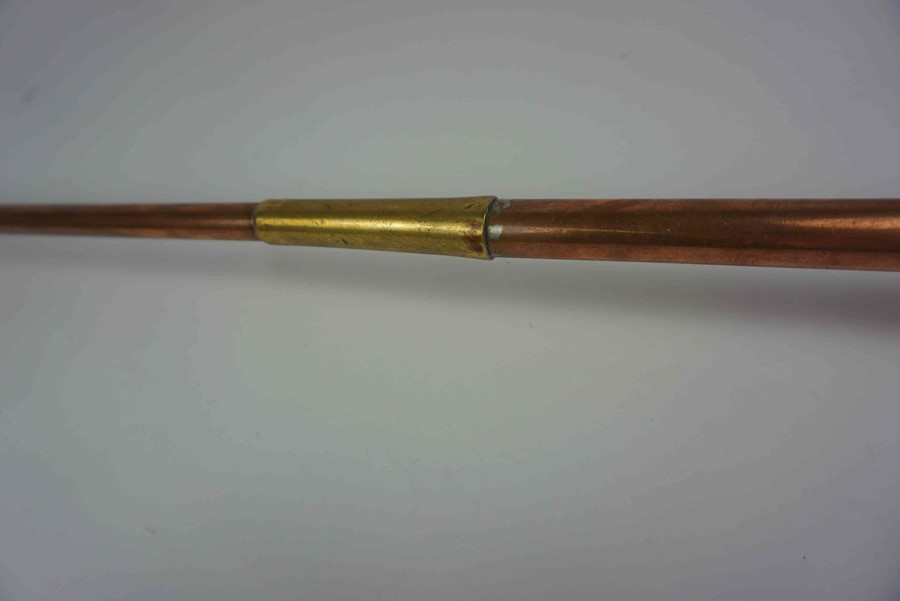 Copper Hunting Horn, Having Brass mounts, 104cm high - Image 4 of 5