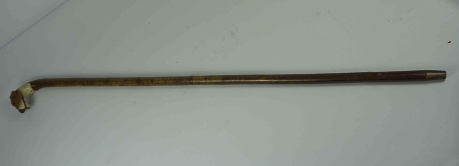 Gentlemans Walking Stick, Carved as the Head of a Dog, circa 19th century, 91cm long - Image 2 of 4