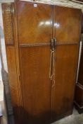 Vintage Oak Wardrobe, circa 1930s, Having two doors, 185cm high, 120cm wide, 42cm deep