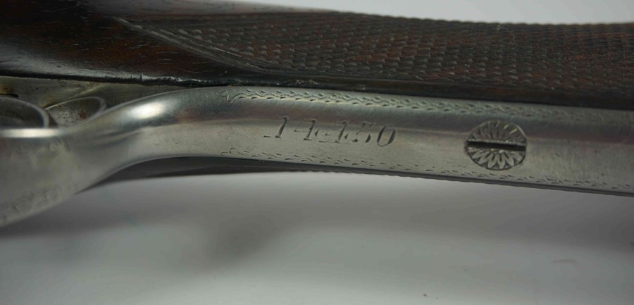 Joseph Lang & Sons of London, Sidelock Ejector Shotgun, 12 Guage, Having a Silver ferule to the - Image 5 of 5