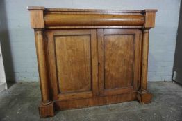 Victorian Mahogany Cupboard Base, Having two Doors, 97cm high, 116cm wide, 45cm deep