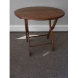 Victorian Pitch Pine Folding Tea Table, Having a Circular Top, 66cm high, 68cm wide