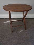 Victorian Pitch Pine Folding Tea Table, Having a Circular Top, 66cm high, 68cm wide