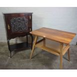 Edwardian Mahogany Cabinet, Having a Door enclosing a Shelved Interior, Above an Undertier, 92cm