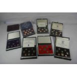 Collection of United Kingdom Proof Coin Sets by the Royal Mint, Comprising of Years 1970, 1981,