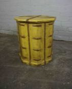 Indian Painted Pine Storage Box, Of Octagonal shape, Having a Hinged top, 45cm high, 40cm wide,