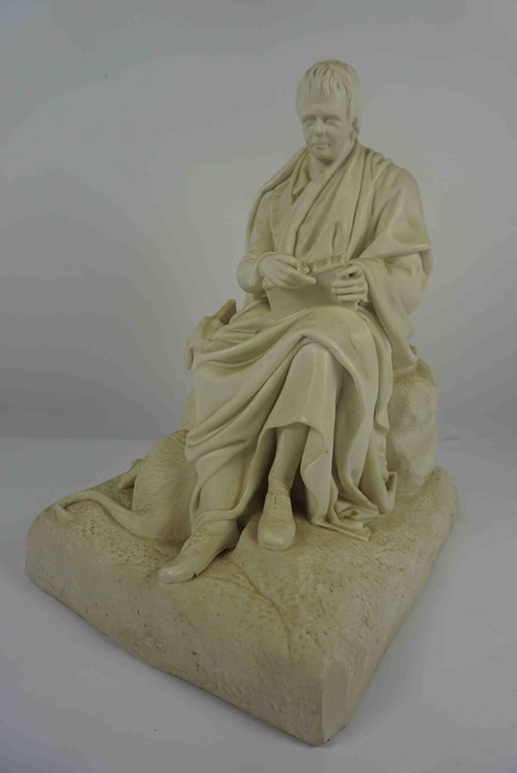 Sir John Steell RSA (1804-1891) Parian Ware Figure of Sir Walter Scott, Modelled as Sir Walter Scott
