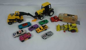 Box of Assorted Die Cast Toy Cars, Also with later Toy Cars, To include examples by Matchbox,