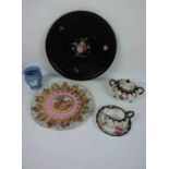 Quantity of Crystal and China, To include a Bavaria Plate, Wedgwood Jasperware Vase, Crystal Bowl,