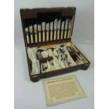 Part Stainless Steel Canteen of Cutlery, Approximately 30 pieces in total, In a Fitted Case