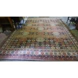 Ambala Kidderminster Carpet by Wilton, Decorated with Five rows of Three Geometric Medallions on a