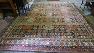 Ambala Kidderminster Carpet by Wilton, Decorated with Five rows of Three Geometric Medallions on a