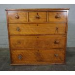 Victorian Mahogany Chest of Drawers, Having three small Drawers above three long Drawers, 84cm high,