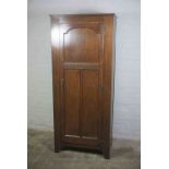 Vintage Oak Wardrobe, Having a Panelled Door enclosing a Hanging rail and Fitted Shelve, 184cm high,