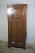 Vintage Oak Wardrobe, Having a Panelled Door enclosing a Hanging rail and Fitted Shelve, 184cm high,