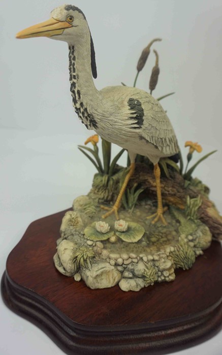 D.Walton, Border Fine Arts Figure of a Heron, No 611 of 950, Dated 1992, 18.5cm high, Raised on a - Image 2 of 3