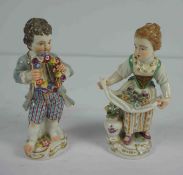 Two Meissen Porcelain Figures, circa late 19th / early 20th century, Modelled as a Girl Flower