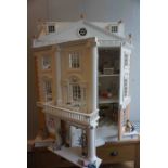 Georgian Style Painted Dolls House, The Dolls House is named Ormiston House, Enclosing Four