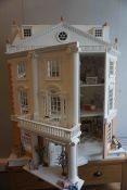 Georgian Style Painted Dolls House, The Dolls House is named Ormiston House, Enclosing Four