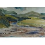 R. MacDonald Scott (Scottish) "By The Loch O The Lowes" and "Above Ettrick Bridgend" Watercolours,