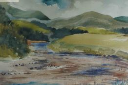 R. MacDonald Scott (Scottish) "By The Loch O The Lowes" and "Above Ettrick Bridgend" Watercolours,