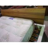 Hulsta Emperor Bed, Having a Teak style Headboard, With a pair of Matching Bedside Cabinets,