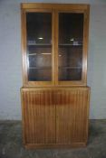 Vintage Bookcase, Having two Gazed Doors above two Cupboard Doors, 200cm high, 94cm wide, 40cm deep