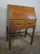 Oak Writing Bureau, Having a Fall Front above a Single Drawer, 106cm high, 69cm wide, 44cm deep