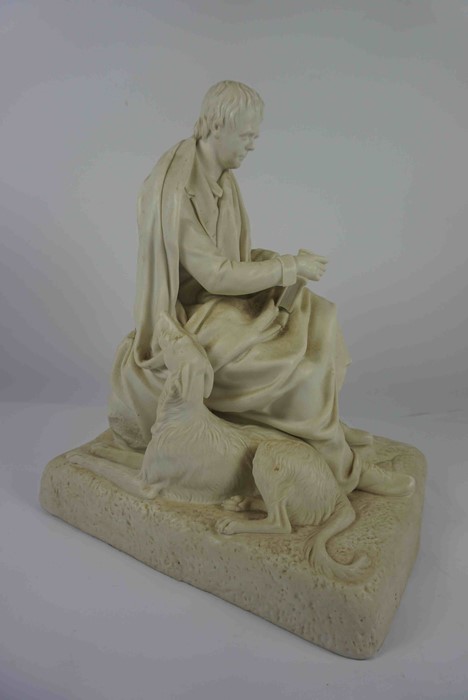 Sir John Steell RSA (1804-1891) Parian Ware Figure of Sir Walter Scott, Modelled as Sir Walter Scott - Image 3 of 5